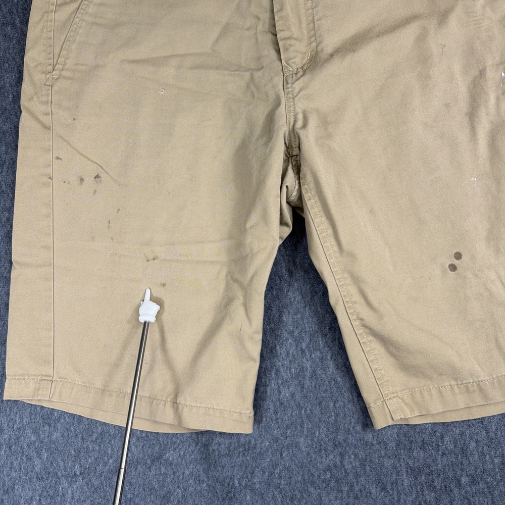 FOX Motocross Shorts Men's 36 Y2K Racing Tan Khaki Work Stained - Picture 3 of 13